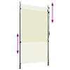 Outdoor Roller Blind 120 x 270 cm Cream