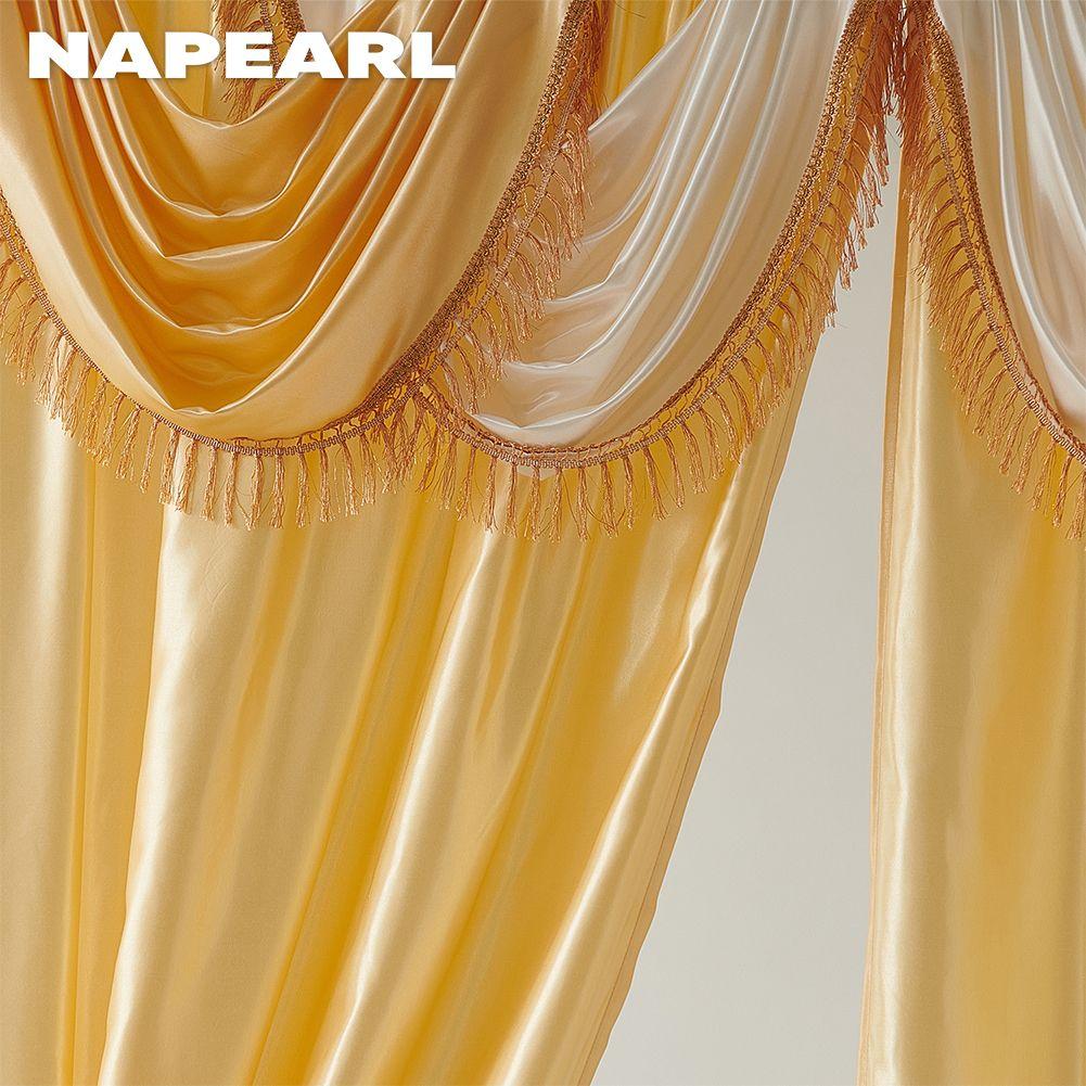Un set de perdele și capete de perdele NAPEARL 70-80% opace pentru atmosfera de Anul Nou Decoratiuni de Anul Nou pentru sufragerie dormitor Home Decor
