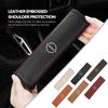 Leather Car Seat Safety Belt Soft Protector Shoulder Strap Pad For J11 J10 Teana J31 Maxima Juke Cube Murano Skyline