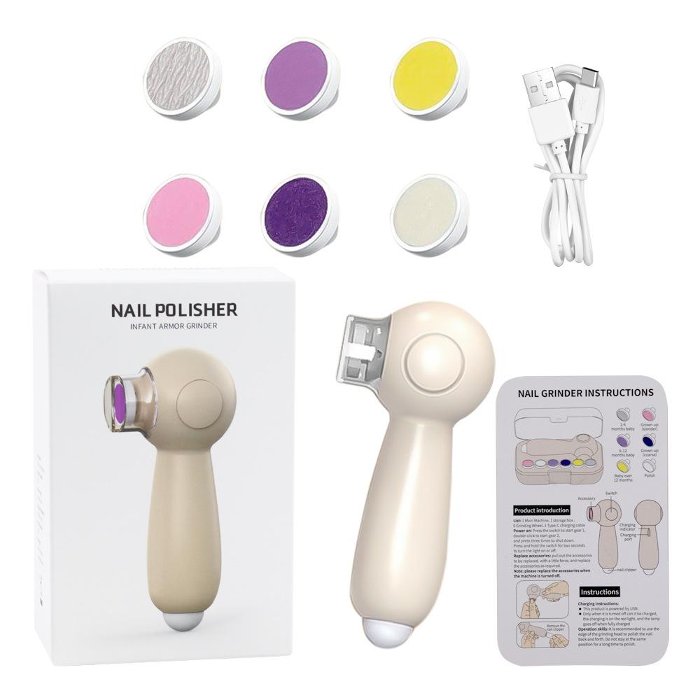 Baby Electric Nail Polisher Nail Art Tool Polishing Machine Small Household Mini Nail Polisher Handheld Nail File