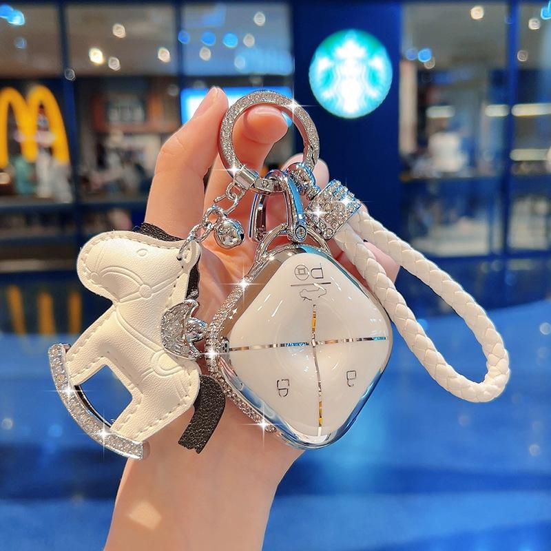 High-End Wuling Bingo & Baojun Kiwi EV Key Cover - Full Coverage Clear Sky Buckle Shell