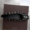 Sheepskin version~ French niche retro riveted ballet shoes leather round head flat bottom Mary Jane shallow mouth single shoes women