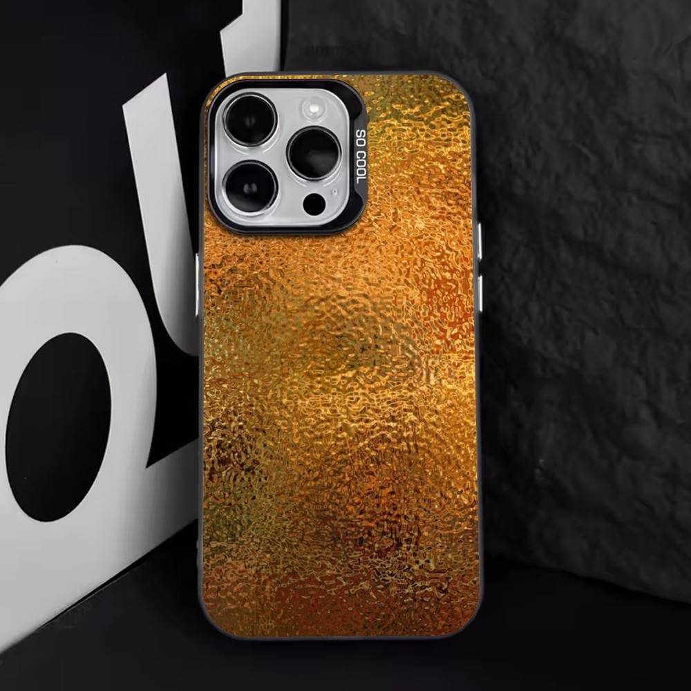

Retro Amber Texture Laser Phone Case For iPhone 17,16,15,14,13,12,11 Plus,Pro Max,XS,Colorful Silver Phone case Funda Cover iPhone13