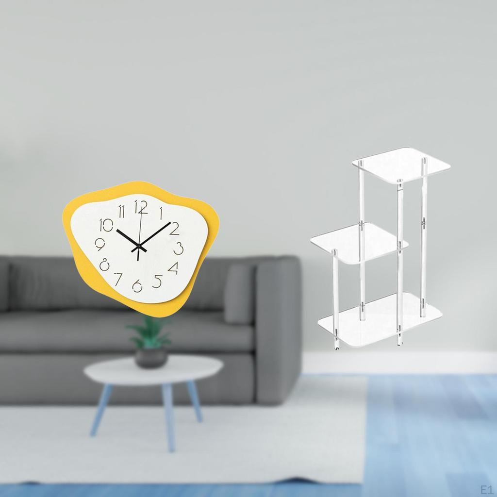 Acrylic Modern Wall Clock And Clear Minimalist Display Stand for Office Kitchen Bedroom Home Holiday