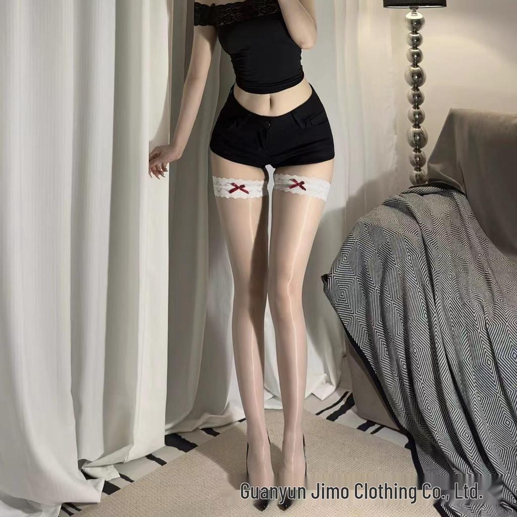 Aurora Sexy Shiny Suspender One-piece Over-the-Knee Non-Rip Matte Stockings