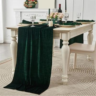 European Style Velvet Table Runner Non-slip Extended Wedding Table Cloth Rectangular Conference Table Cover Hotel
