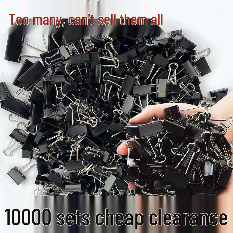 Colored Binder and Black Tail Clips - Various Specifications Available