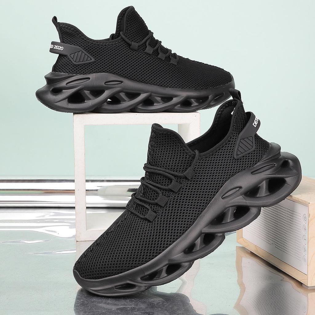 Freizeit-Sportschuhe aus Mesh für Herren in großen Größen – Leicht, stoßdämpfend, weiche, gedrehte Sohle zum Laufen
