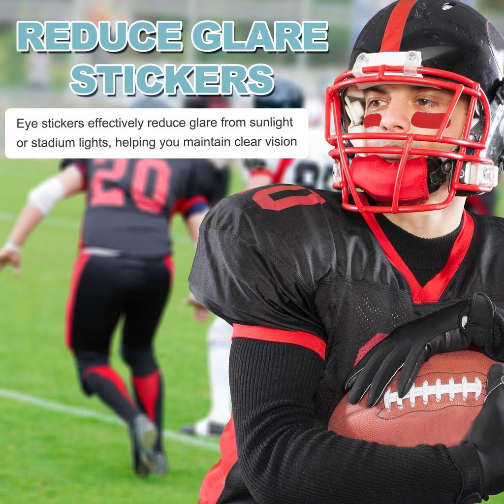 uxcell 92 Pairs Sports Eye Black Breathable Sports Eye Adhesive with 2 White Pencils for Football Game Day Theme Party Stickers, Tape, Baseball,