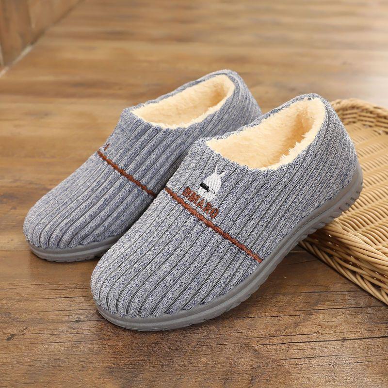 

Зимние мужские теплые домашние тапочки, мягкие хлопковые туфли с подошвой, сохраняющие тепло, мужские мокасины, легкие прогулочные тапочки 44