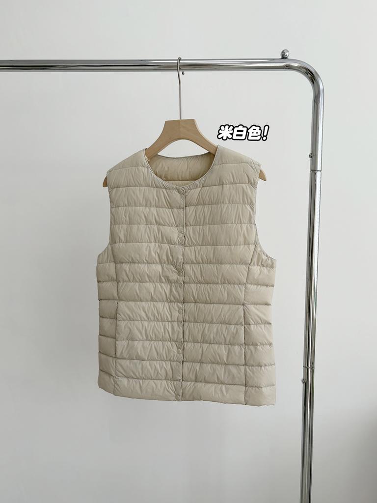 Herbst und Winter neue Daunenweste Damen-Unterziehweste zum Warmhalten, dieses Jahr beliebt, leichte und dünne variable V-Ausschnitt-Weste