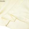 ZANZEA Women Casual U-Neck Summer Sleeveless A-line Dress