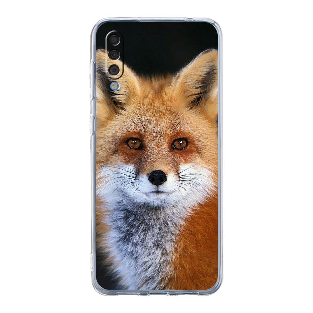 Cute Red Fox Gift Phone Case For Samsung Galaxy A52 A50 A70 A30 A40 A20E A10 A10S A20S A02S A04s A12 A22 A32 A72 5G Clear Cover