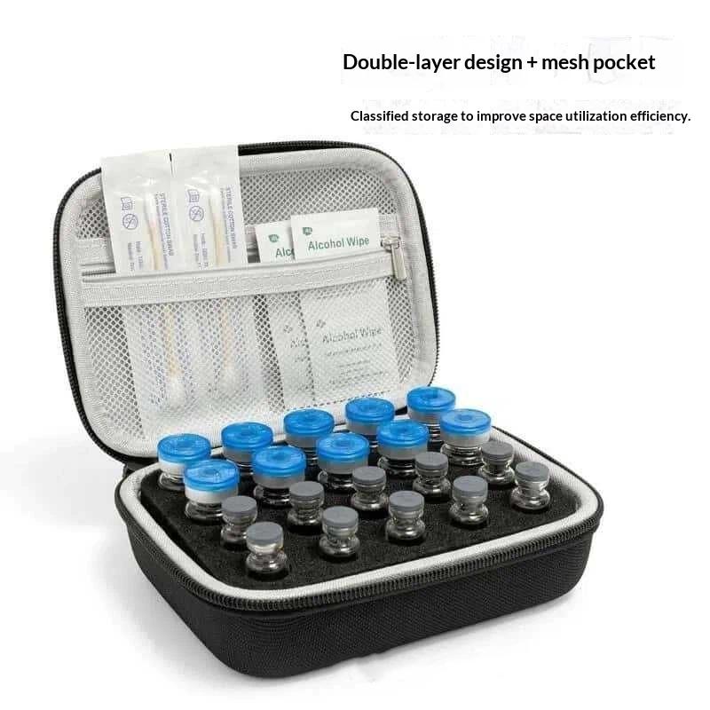 3Ml/10Ml Insulin Vial Storage Case 9/10/15/30 Slots Dust-Proof Insulin Vial Protector Wear-Resistant Shockproof