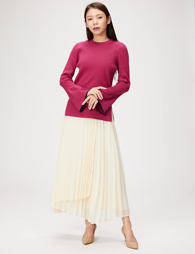 Mira Owen Flared Rib Knit 09WNT224046 Pink Women's