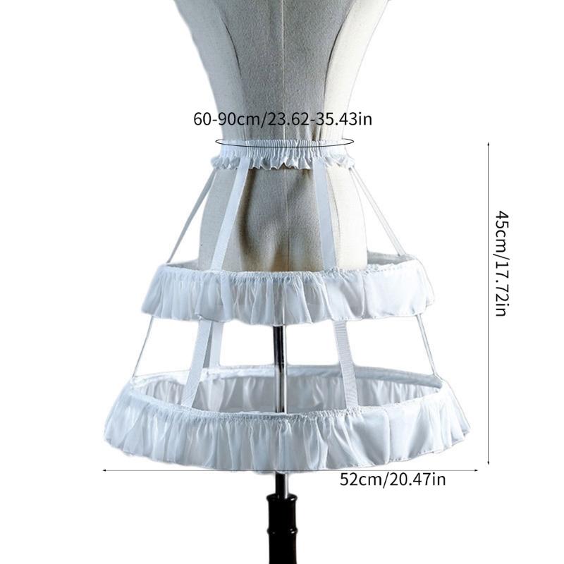 Bridal Petticoat Lovely Skirt Support Elastic Waist Half Skirt Adjustment Cosplay Daily Photography Skirt Supplies