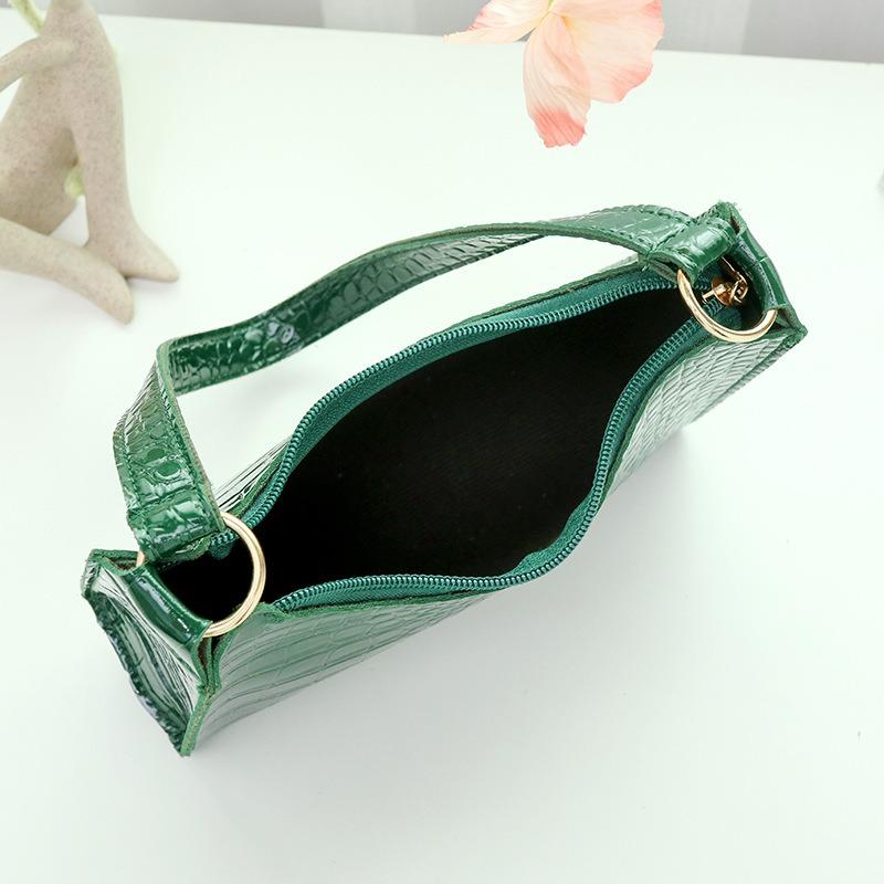 Fashion bags, women's bags, new trendy stone pattern handbags, simple one-shoulder underarm bags.