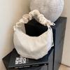 Niche underarm bag new versatile solid color shoulder messenger bag pleated dumpling tote bag women