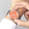 Coral Red Stainless Sapphire Swiss Brand Silver [GUCCI] G-Timeless Watch, Dial, Steel, Crystal, Quartz, 40mm, Made, Watch, YA126370, Men's, [Used]