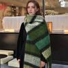 New Scarf Women Female Winter Mohair Warm Thickened Long Scarves Soft Patchwork Coarse Braid Tassel Shawl Viscose Wrap Shawls