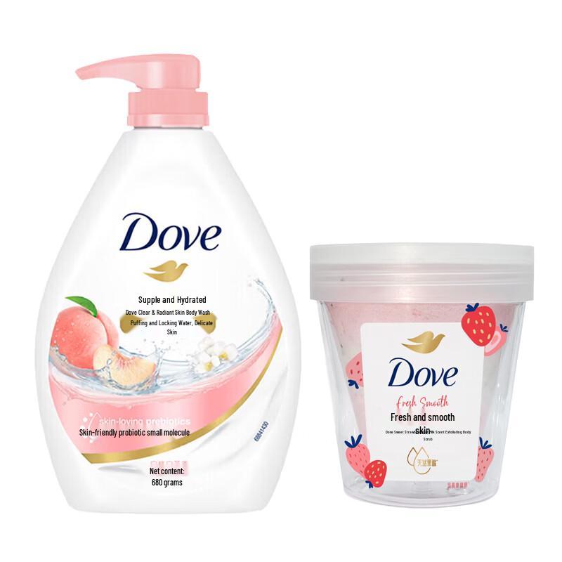 Dove Body Wash & Exfoliating Scrub Set