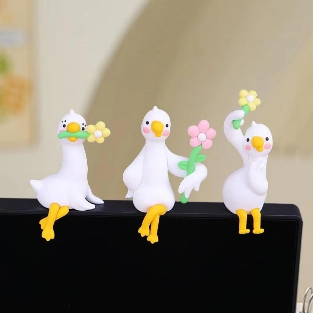 Cartoon Animal Mini Duck Ornament Mini Duck Figurine Office Decoration