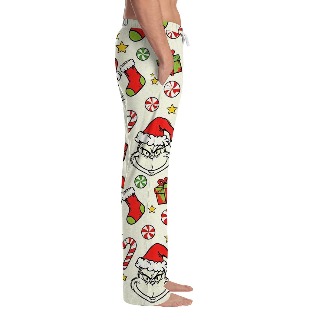 Men's Christmas Print Sleep Pants for Casual Lounging