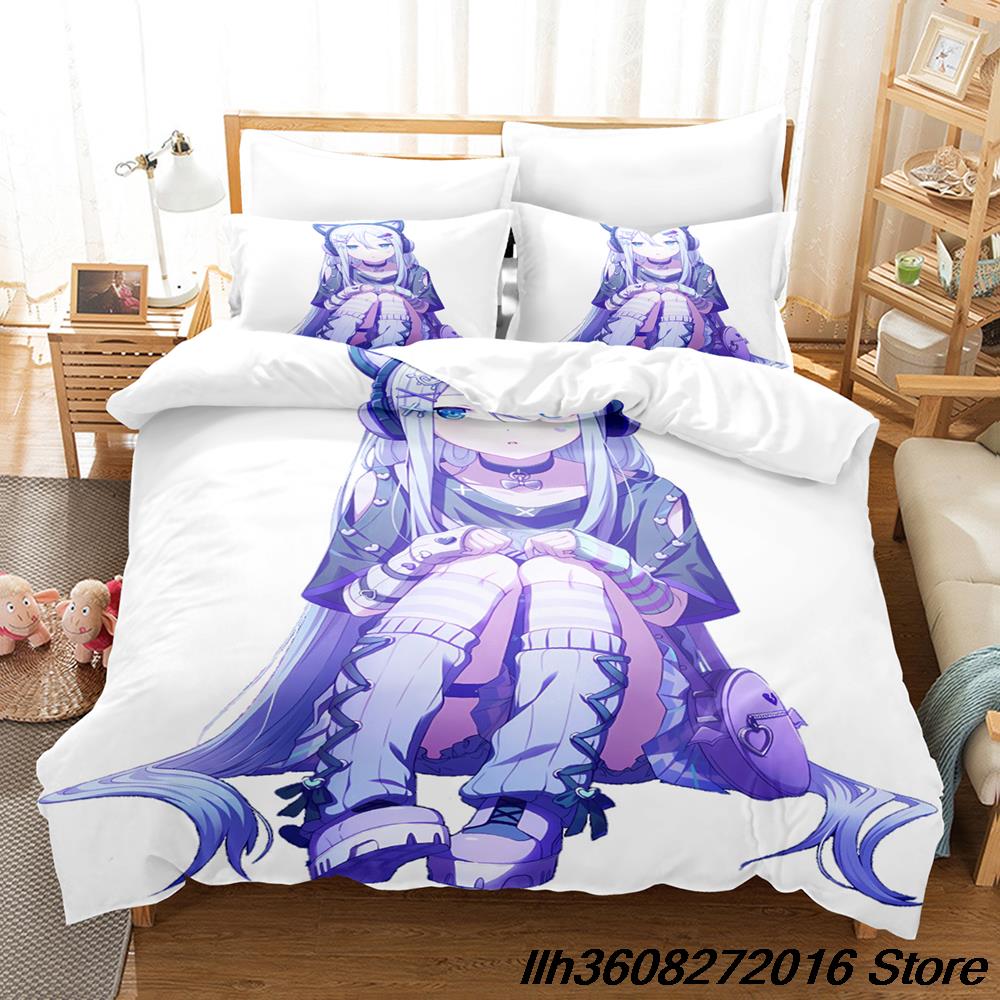 Yoisaki Kanade Bedding Set Cartoon Anime Three-Piece Set Adult Kid Bedroom Three-Piece Suit Kawaii Girl Colcha De Verano Ca