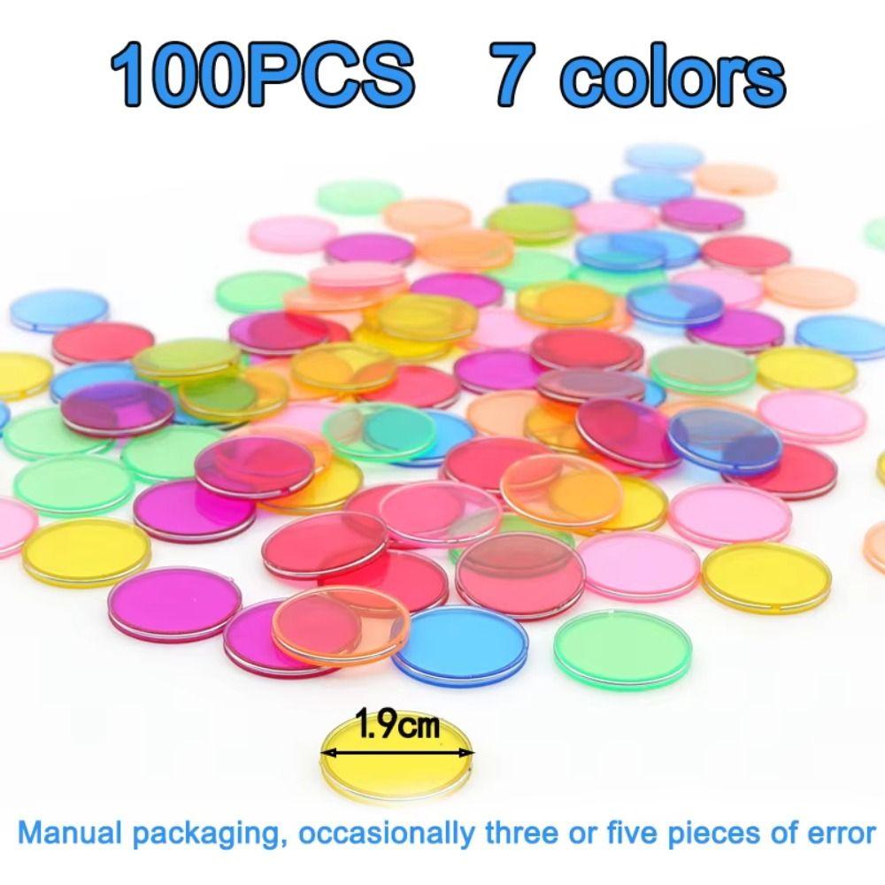 101PCS Color Counting Magnetic Colorful Chips Science Toys Magnetic Teaching AIDS Toy  Children Kids