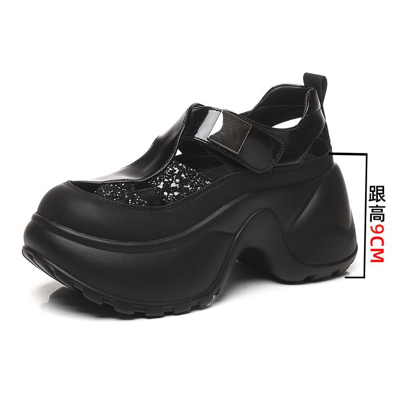 

Strictly selected hole shoes bag head slippers women wear thick soles non-slip deodorant breathable beach lazy Internet celebrity cool slippers women 34