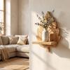 Nature Style Maple Leaf Wall Shelf Wooden Wall Mounted Leaf Shelf  for Living Room