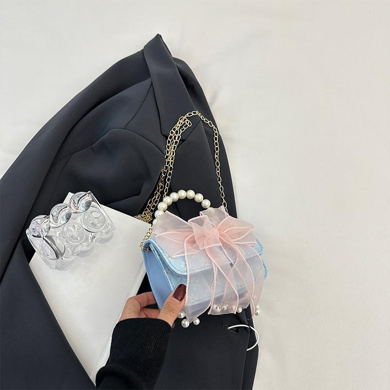 Trendy 2024 Mini Lace Coin Purse Stylish Square Crossbody Bag For Girls