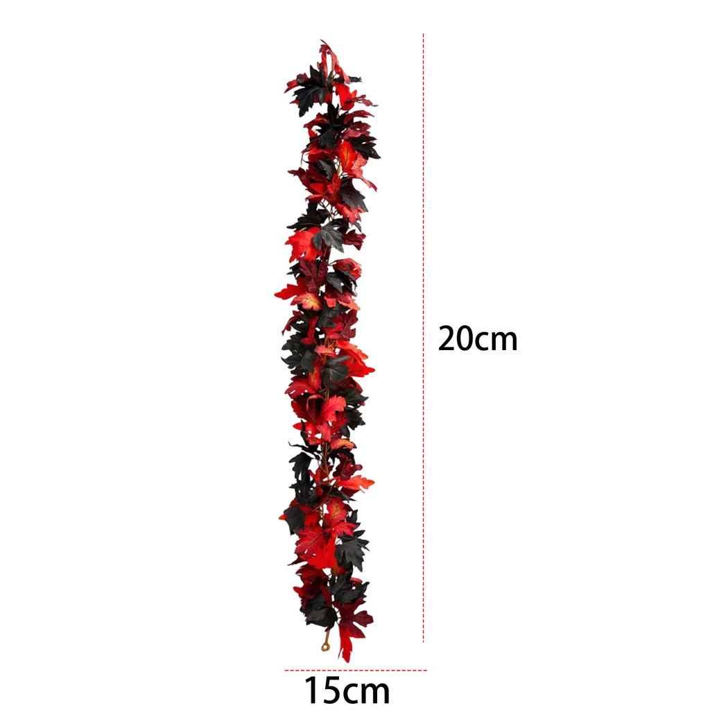 Fall Maple Leaf Garland Multi-Purpose Artificial Autumn Foliage Garland Thanksgiving Door Wreath for Fireplace Party Christmas