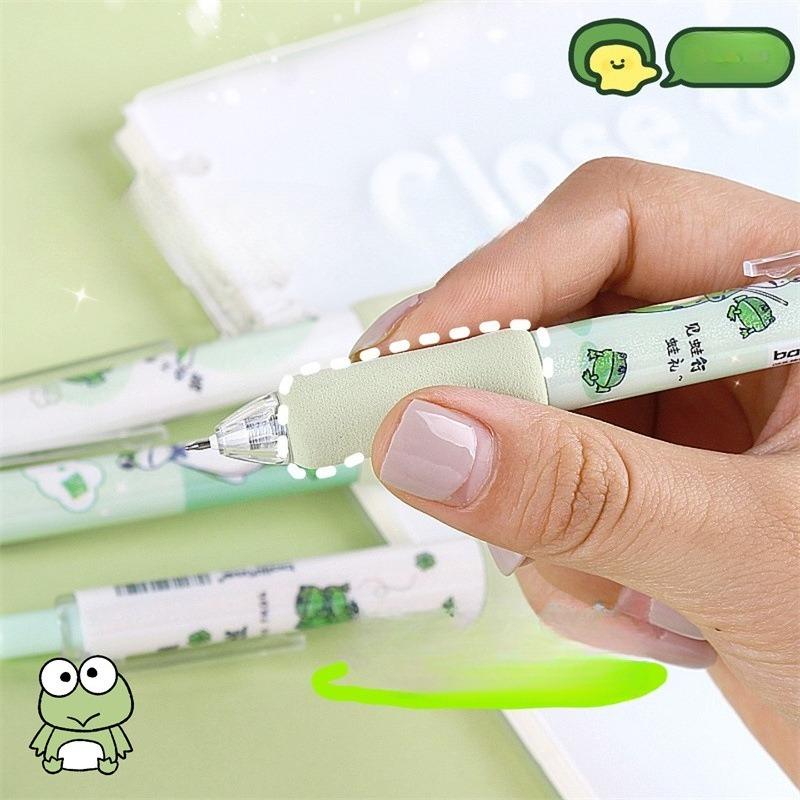 16Pcs Cute Cartoon Frog Neutral Pen Funny Pressing Pens Lovely Panda Smoothly Writing Pens School Student Stationery Supplies