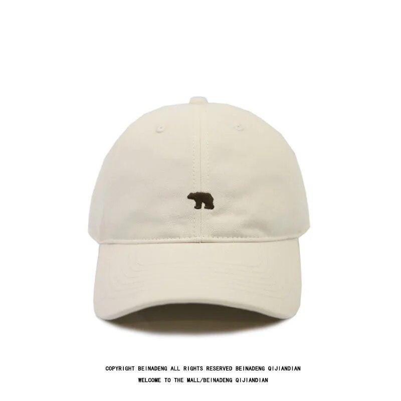 Unisex Cartoon Bear Embroidery Baseball Caps Men Women Soft Cotton Hip Hop Snapback Caps Unisex Sports Dad Trucker Sun Visor Hat