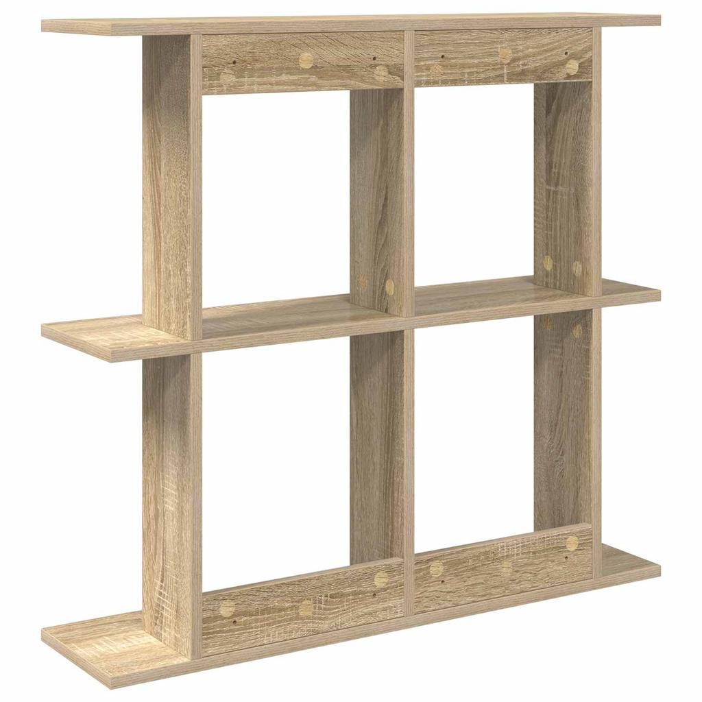 Wall Shelf Wall Mount Brown 80 x 20 x 75 cm Wood Based Material