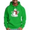 Men's Casual Sports Hooded Pocket Christmas Print Long Sleeve Sweatshirt
