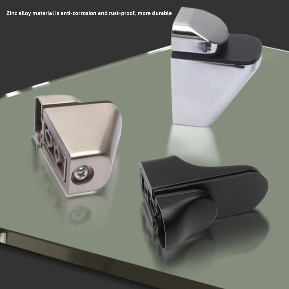 Zinklegering Metaal Glas Klemmen 1-22 mm Dikte Antislip Glazen Planken Beugels Verstelbare Scheidingswand Houder Voor Glas Hout