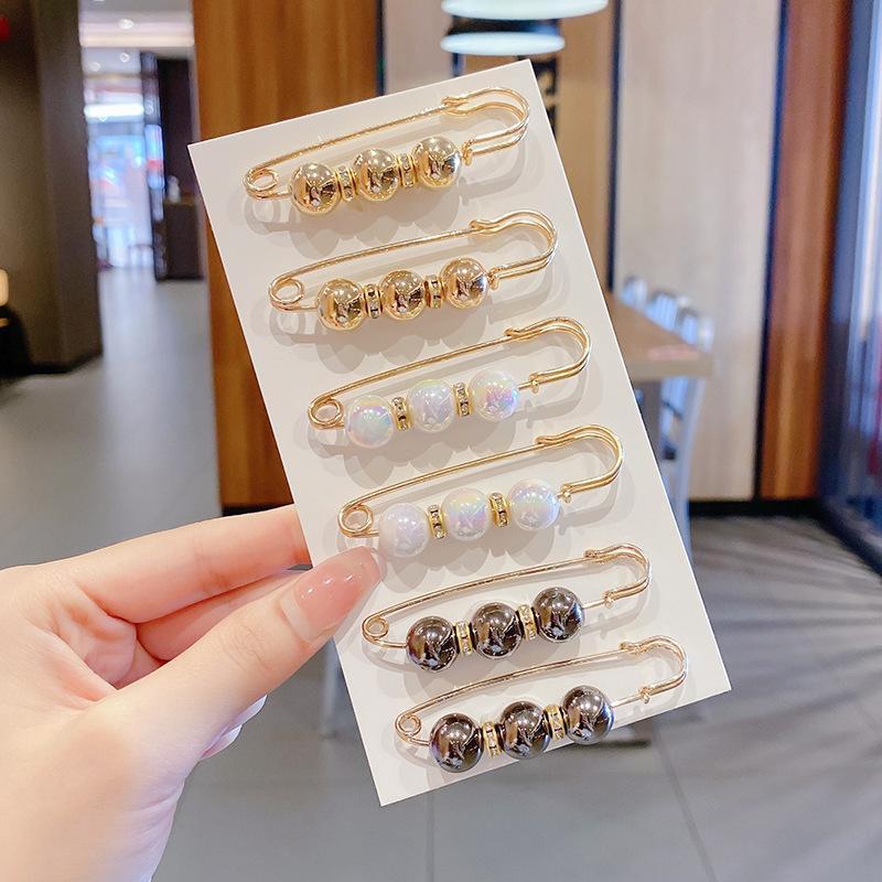 Κομψή καρφίτσα μέσης με μαργαριτάρι και καρφίτσα για γυναίκες