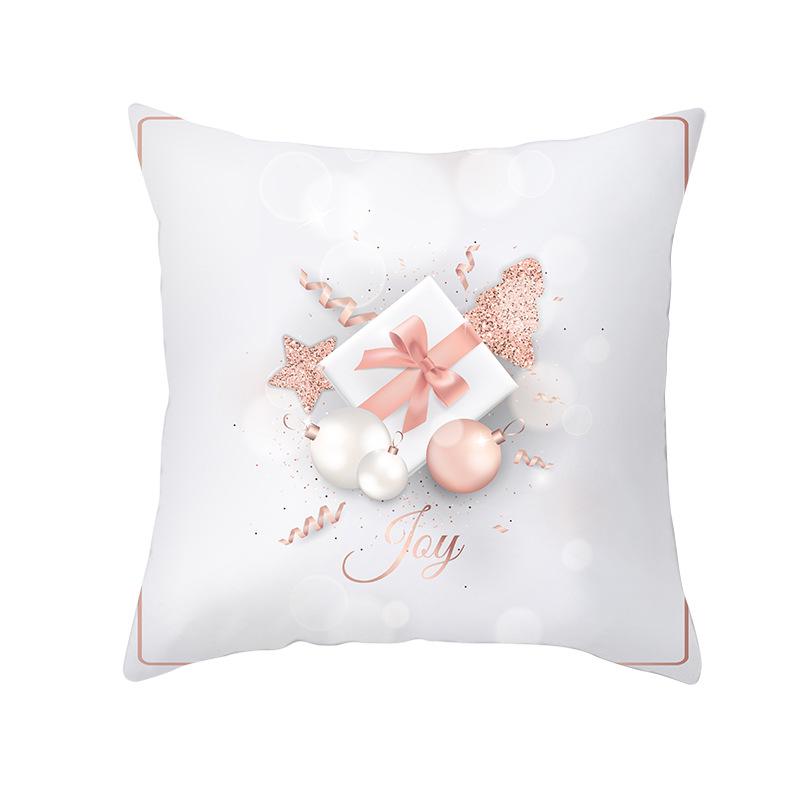Peach Skin Snowflake Cushion Cover Christmas New Sofa Pillow Cover Home Pillow Cover Home