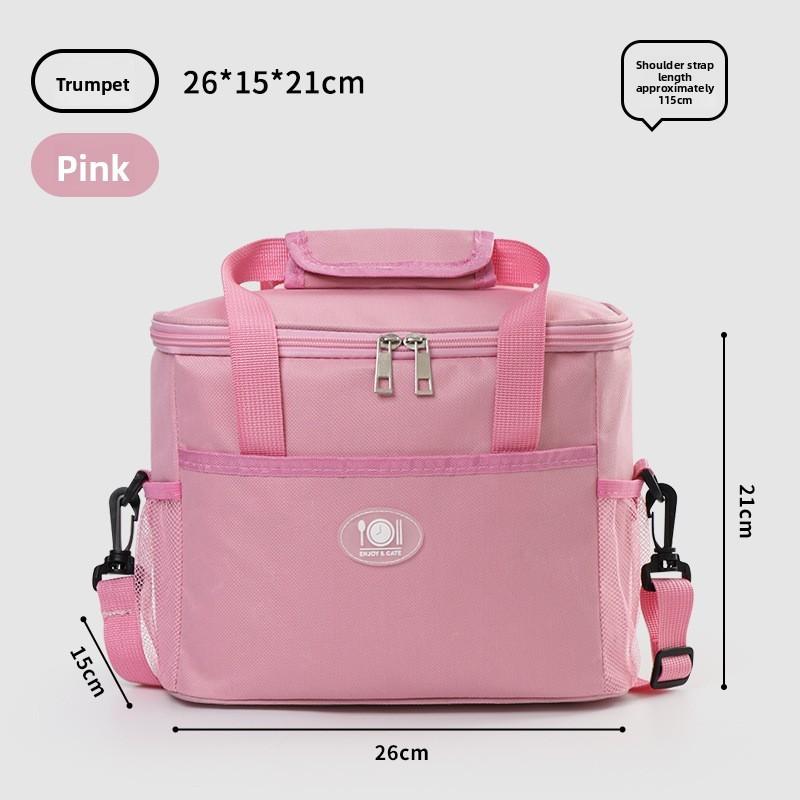 Modern Minimalist Insulated Lunch Carrier Made Of Oxford Fabric For School And Outdoor Use