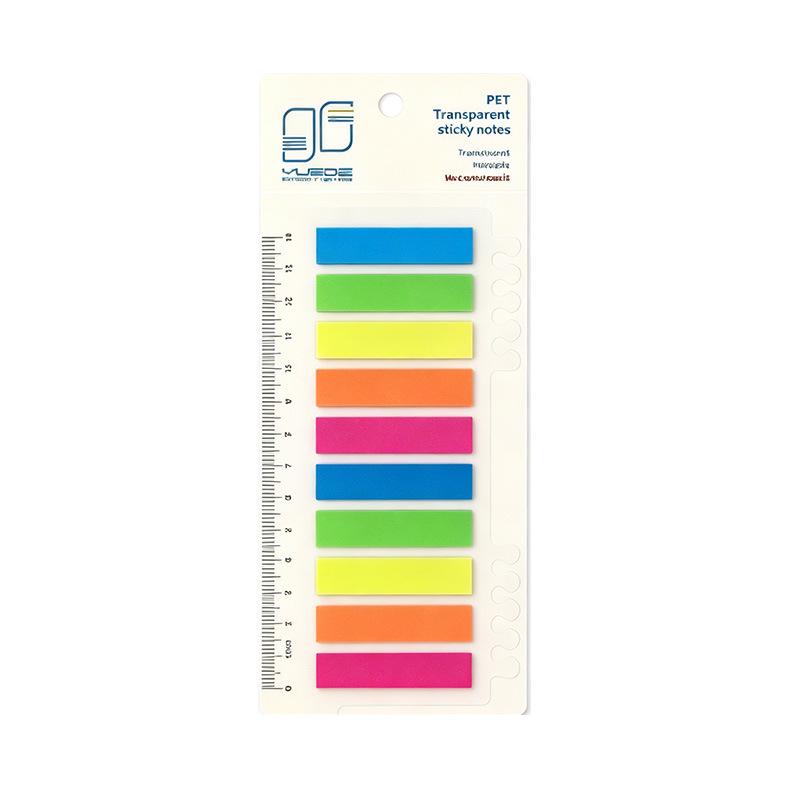 Writable Waterproof Sticky Note Strips – Reusable Plastic Index Labels for Planners