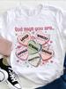 Women'S Christian Valentine'S Day T-Shirt   God Says You Are -Themed Tee with Candy Heart Design, In