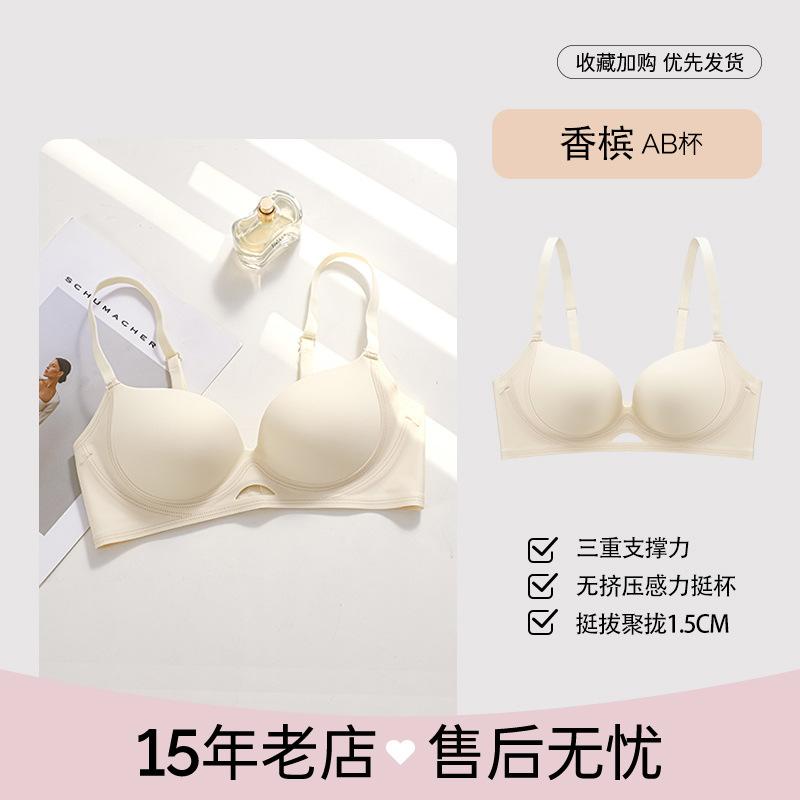 Traceless Underwear Women's Small Breasts Gather and Show Large Shaping, Close Secondary Breasts, Anti-sagging Soft Support Liquid Foundation