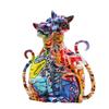 Nordic Style Graffiti Cat Figurine Resin Decor Living Room Home Office Gift