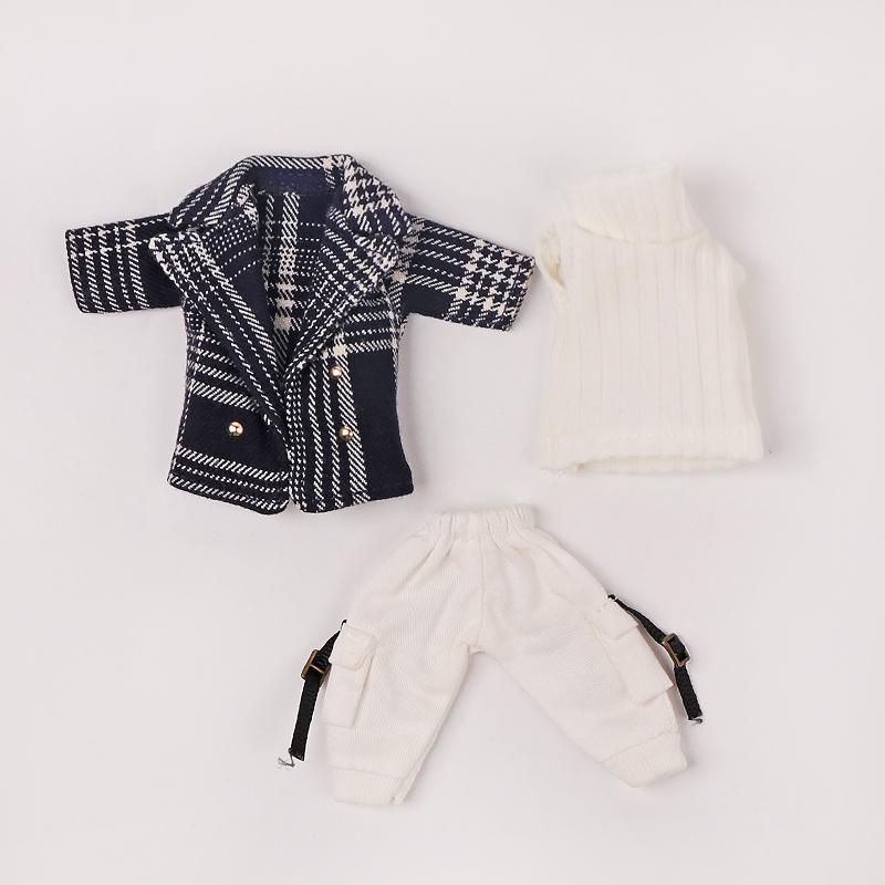 Ob11 Blazer Plaid Windbreaker Molly Baby Clothes 12 Points BJD Set For Obitsu11 GSC Molly 1/12 Doll Clothes Doll Accessories