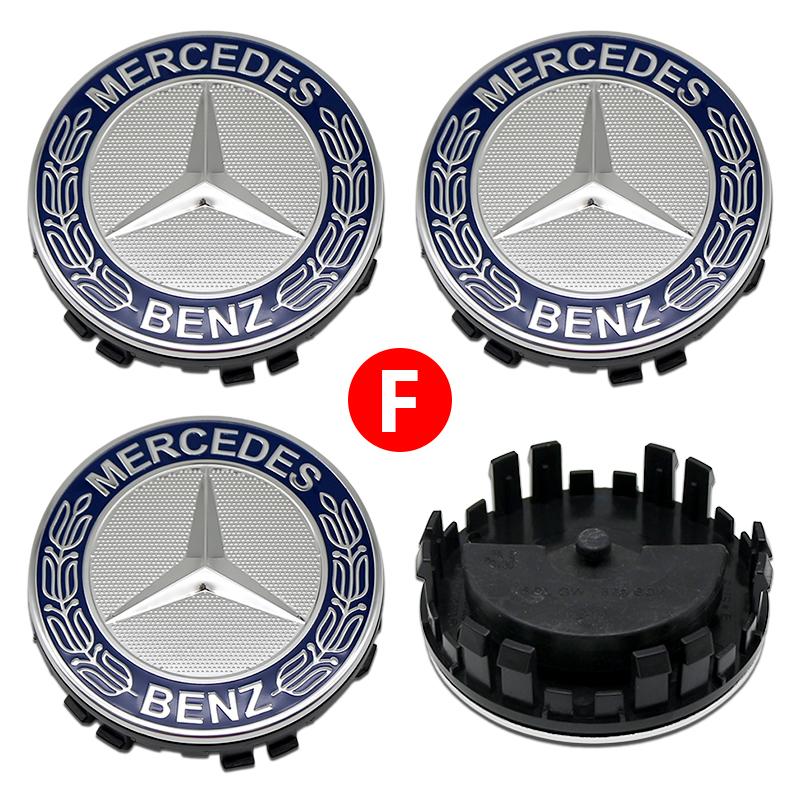 Benz Car 75mm Car Floating Wheel Center Hub Caps Cover for Mercedes Benz B/C/E/S Class A Class C200L GLC GLK CLA Accessories. CI1
