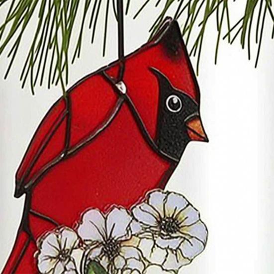 Bird Wind Chimes for Outside Stained Glass Bird Hanging Windchime with 4 Tubes for Balcony Garden Porch Backyard Decor