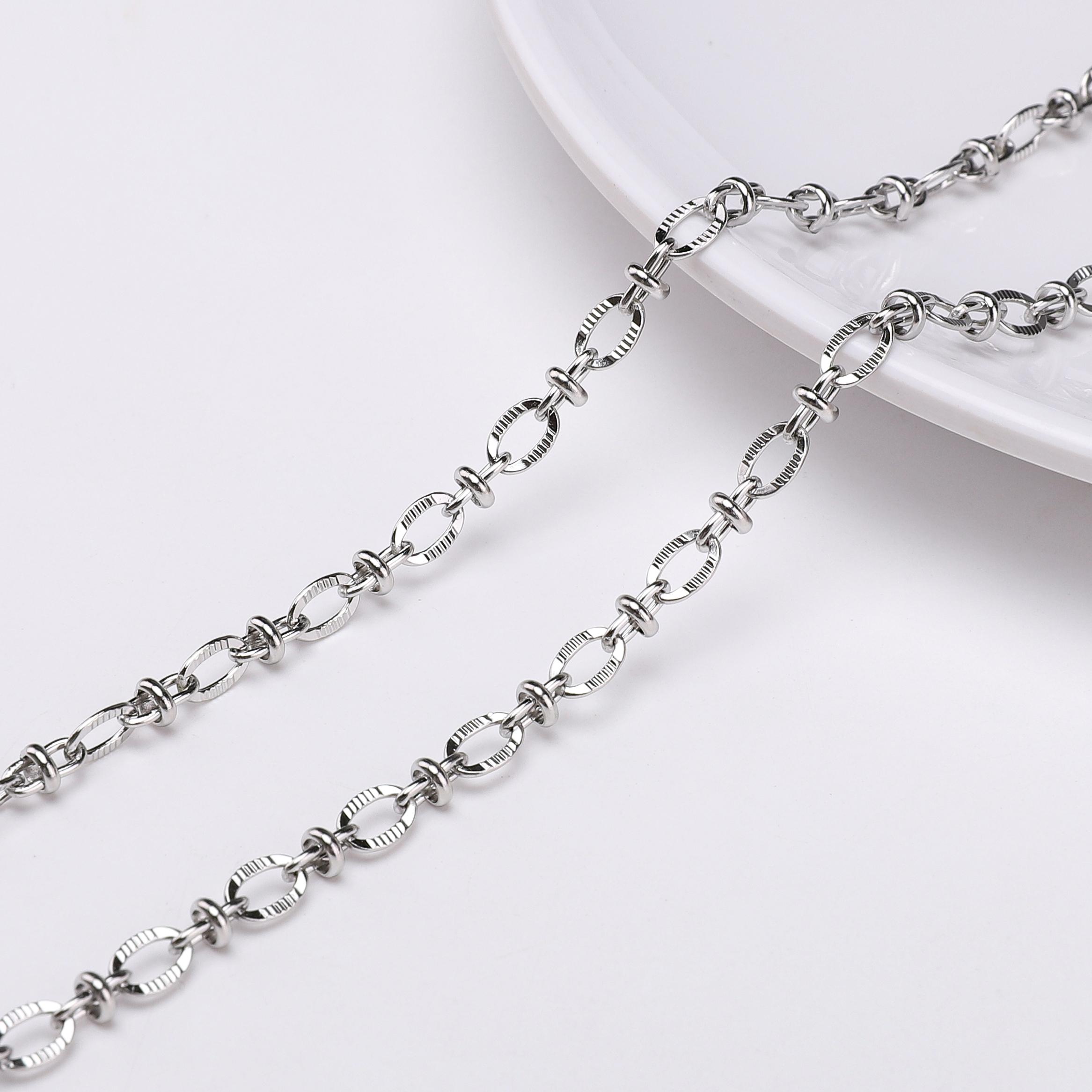 

1-метровая цепочка из нержавеющей стали, базовая панк-цепочка для самостоятельного изготовления ожерелья, браслета, ювелирных изделий, аксессуаров 13 4.5mm