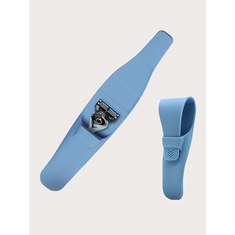 1pc-silicone Razor Lightweight Holder Box Manual Shaver Protector Cover Portable Smudge-proof Shaving Accessories Razor Dispenser Box C